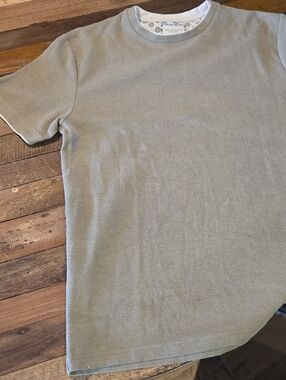 Denim & Flowers | Short Sleeve Crew in Tan, Size L
